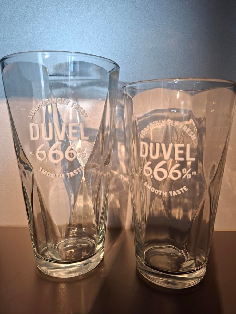 2 duvel glazen 666, Ophalen of Verzenden, Duvel