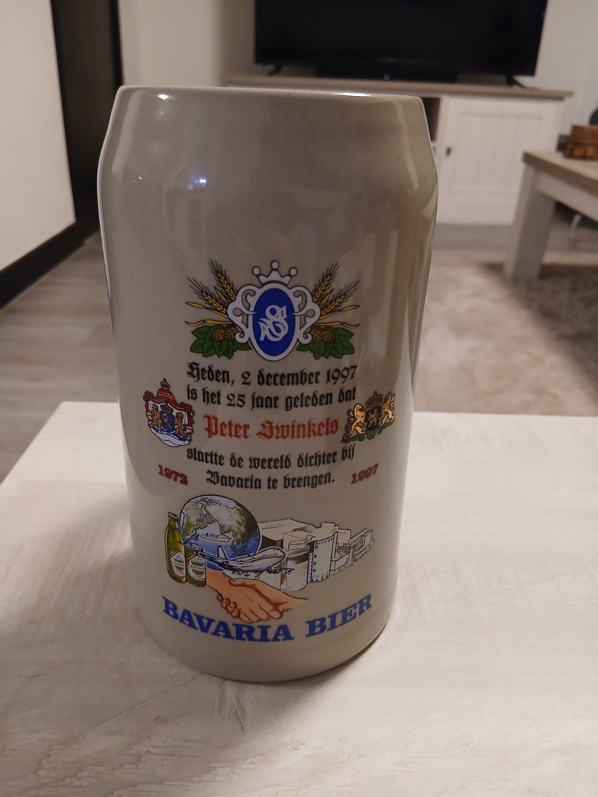 Keramische bierpul uit 1997 Bavaria, Ophalen, Zo goed als nieuw, Pul(len), Bavaria