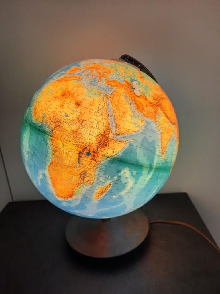 Vintage Duplex Columbus globe - wereldbol, Ophalen, Verlicht, Gebruikt