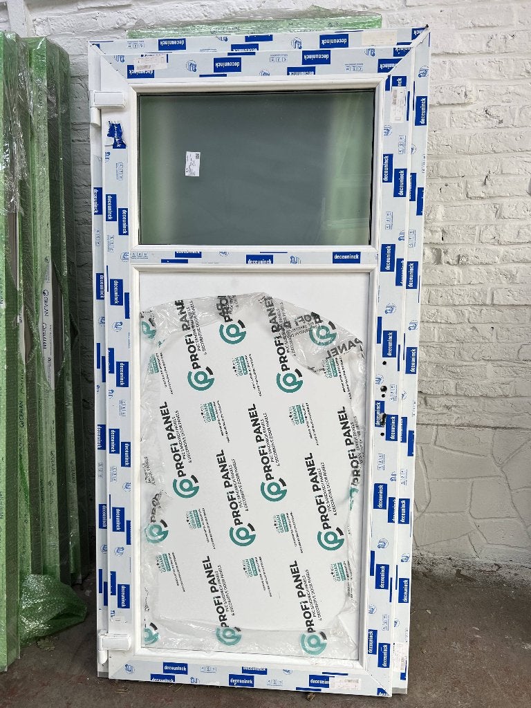PVC-servicedeuren in liquidatie: 5 vergrendelingspunten, Verzenden, Nieuw, Glas, Buitendeur