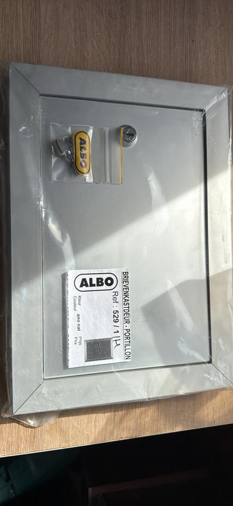 aluminium brievenkastdeur albo, Tuin en Terras, Brievenbussen, Ophalen, Staande brievenbus, Inbouw, Nieuw