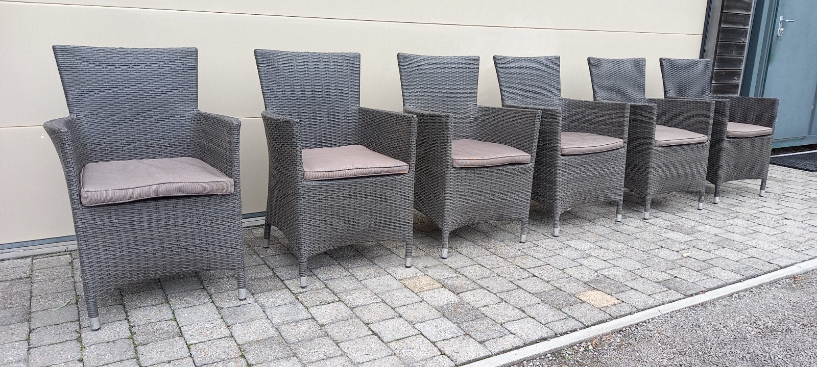 Terras lounge stoelen, Tuin en Terras, Ophalen, 6 zitplaatsen, Zo goed als nieuw, Loungeset