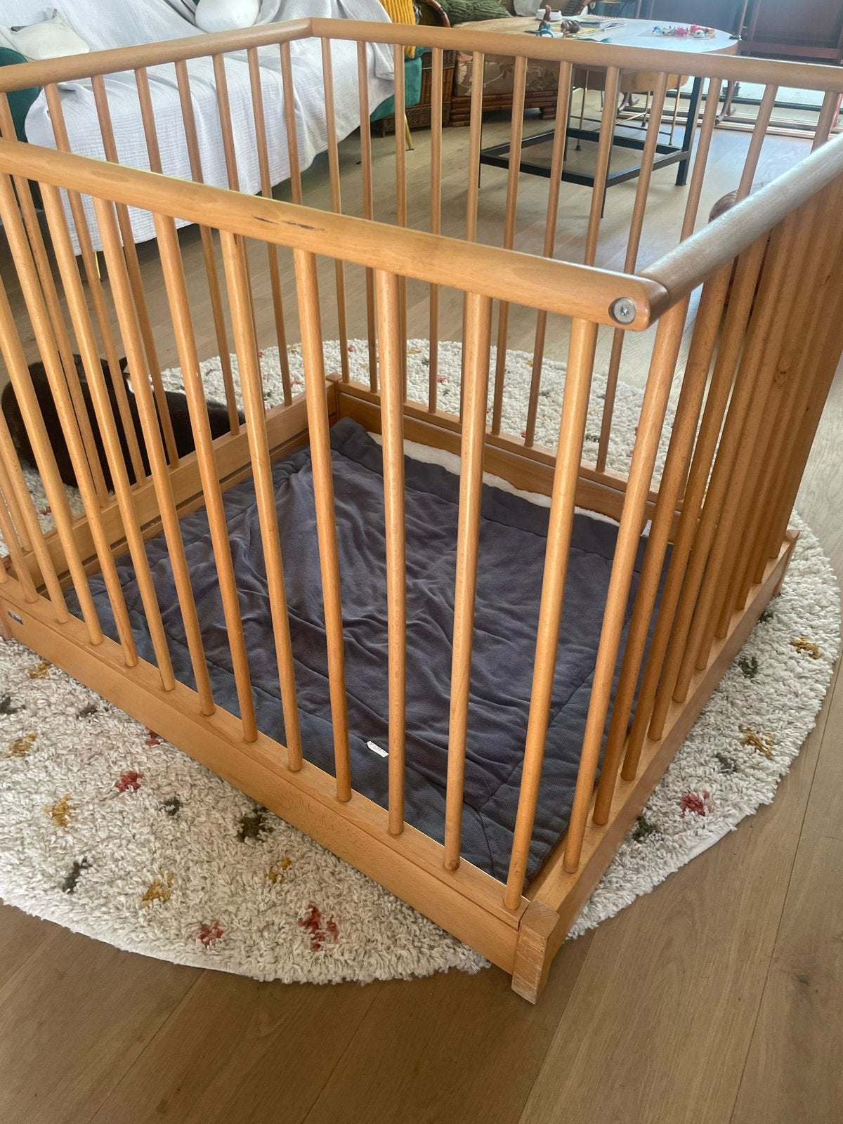 Babypark hout, Kinderen en Baby's, Babyparken, Ophalen, Zo goed als nieuw