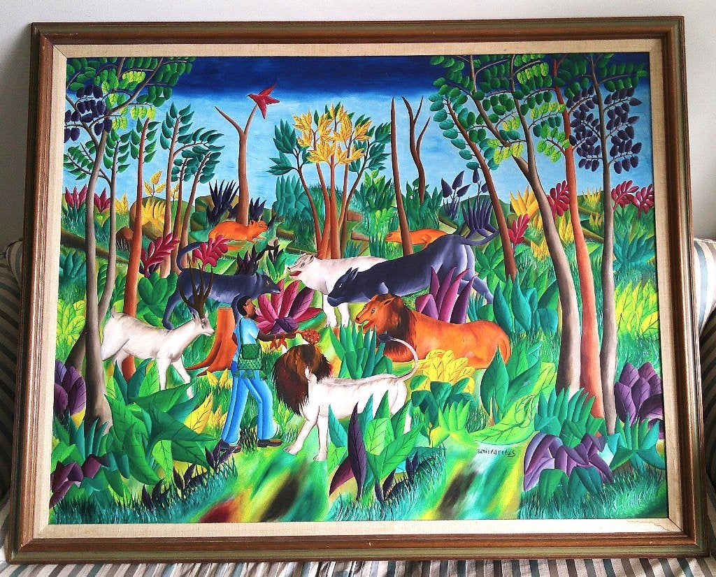 GROOT - Man met dieren in het oerwoud - Daniel Orelus, Ophalen
