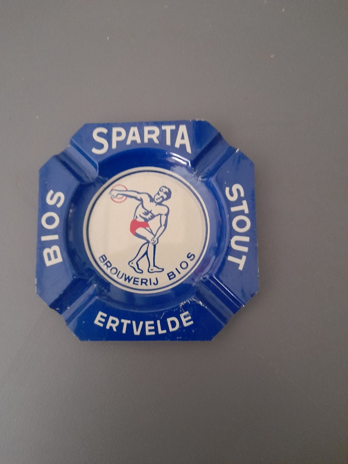 Blikken asbakje brouwerij Sparta ertvelde, Verzamelen, Ophalen of Verzenden
