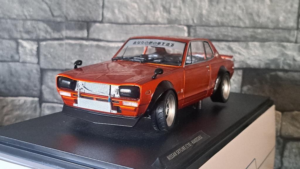 Nissan Skyline (C10) Hakosuka orange 1/18ème, Enlèvement ou Envoi, Solido, Voiture, Solido