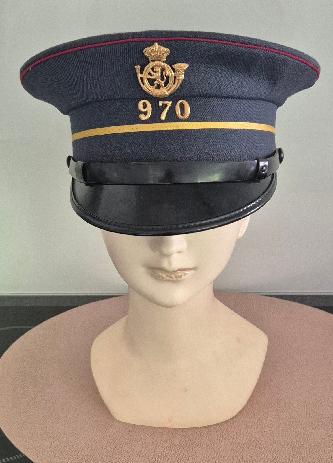 Originele Belgische Postbode kepie jaren 70/compleet, Ophalen
