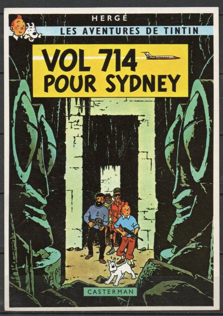 Carte postale : Hergé : Tintin/ Vol 714 pour Sydney, Enlèvement