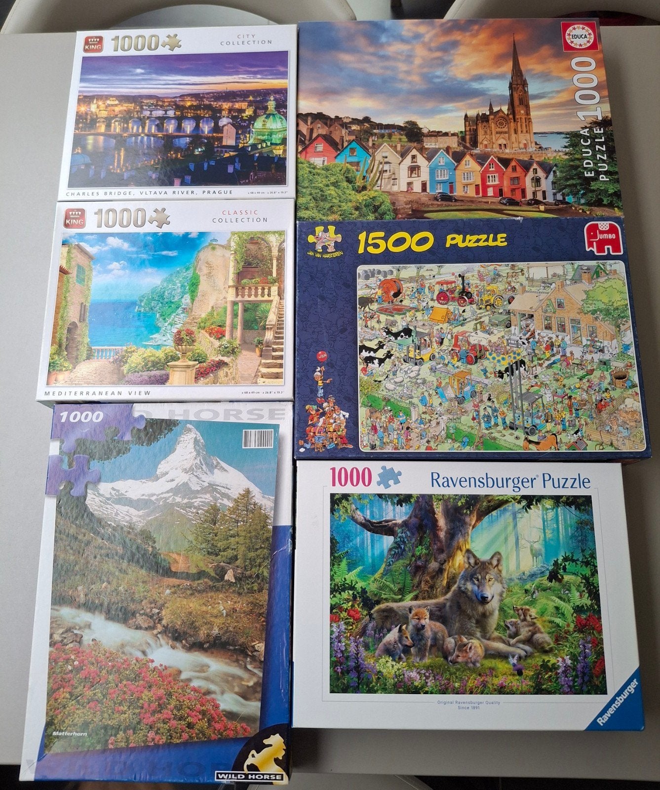 puzzels 500 - 1000 - 1500 stuks, Hobby en Vrije tijd, Denksport en Puzzels, Ophalen