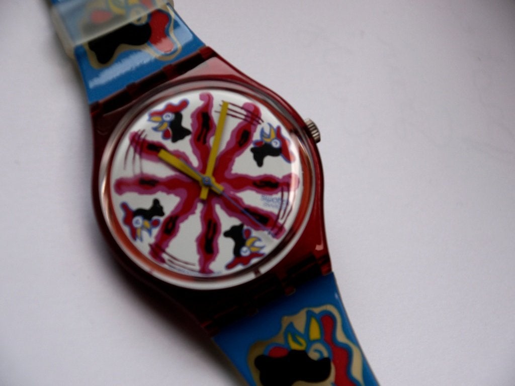Montre Swatch Chicchirichi NEUVE, Bijoux, Sacs & Beauté, Swatch, Autres matériaux, Autres matériaux, Envoi