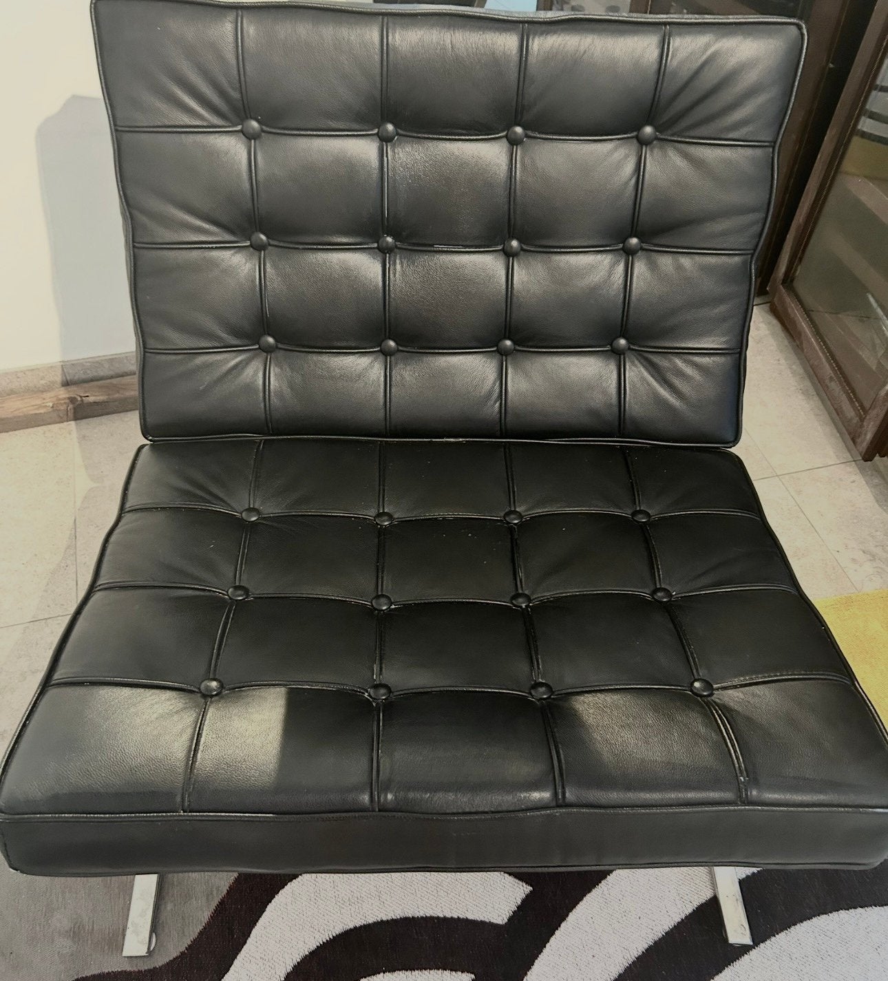 Replica Barcelona chair, Enlèvement, Utilisé, Cuir
