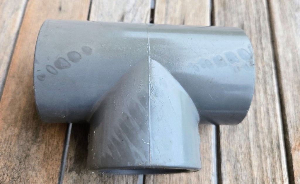 PVC T-Stuk 90 3-delig Binnendraad 50mm x 1 ½'', Jardin & Terrasse, Accessoires de piscine, Enlèvement ou Envoi, Comme neuf
