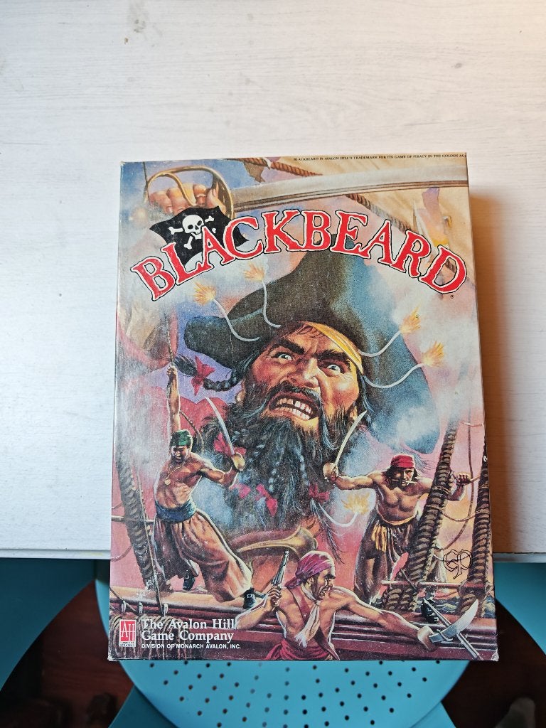Wargame Blackbeard Un classique des pirates rares, Trois ou quatre joueurs, Enlèvement, Utilisé, Avalon hill