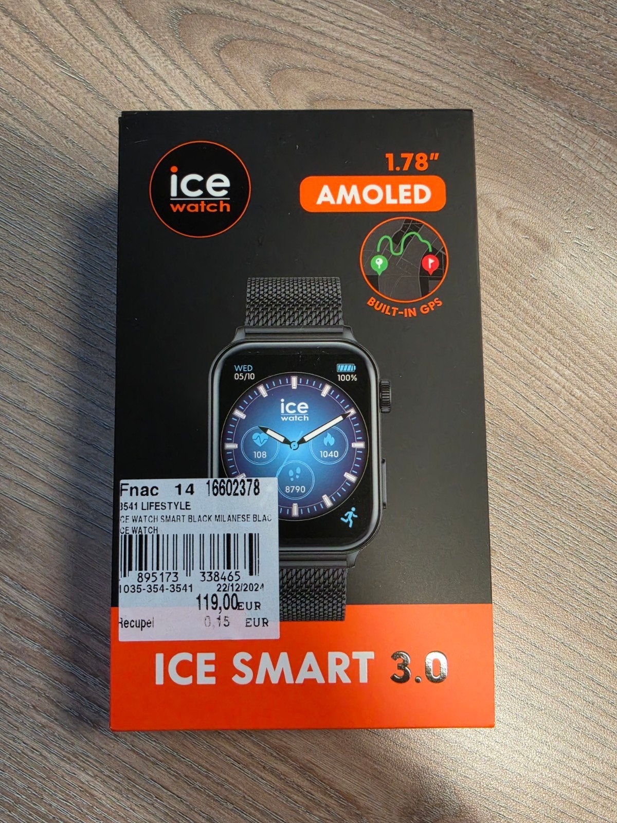 Nieuwe Ice-Watch Ice Smart 3.0 (Zwart / Milanese band), Neuf, Enlèvement ou Envoi, GPS, Ice watch