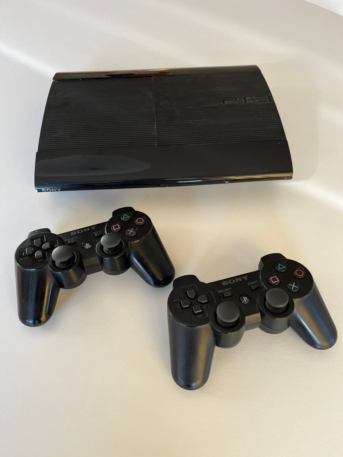 PS3 Super Slim 500GB met 2 originele controllers, Ophalen, Met 2 controllers, 500 GB, Slim