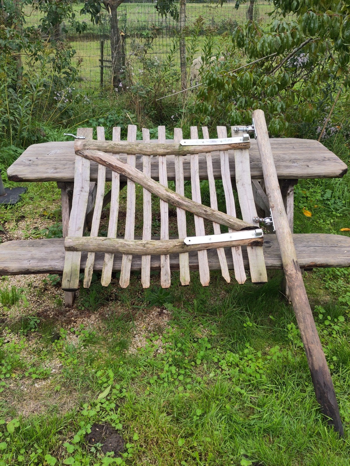 Kastanje tuinpoort, Jardin & Terrasse, Enlèvement, Utilisé, 1 à 2 mètres, Moins de 3 mètres
