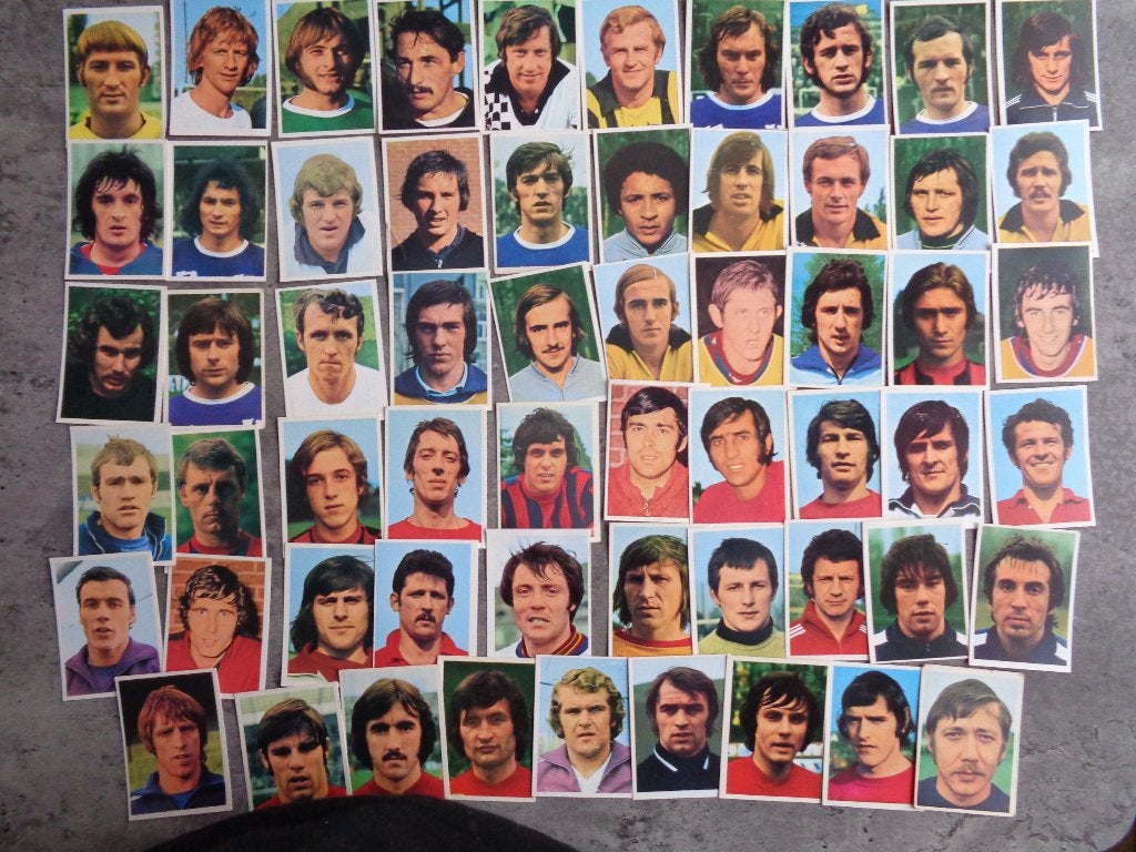 Foot images  59x anno 1973/74 éd. Vanderhout comme Panini, Envoi
