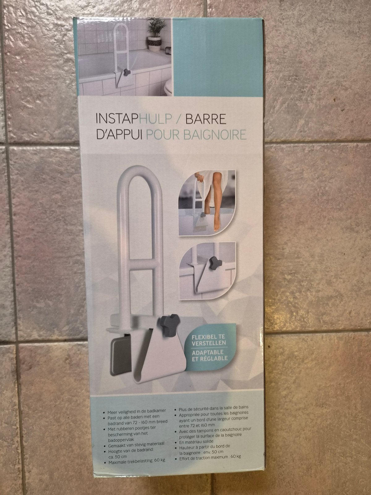 Instaphulp voor bad of douche, Ophalen