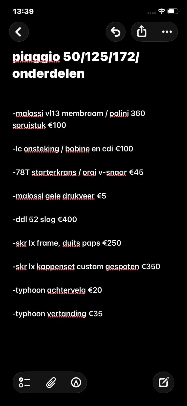 piaggio zip onderdelen, Tickets en Kaartjes, Kortingen en Cadeaubonnen