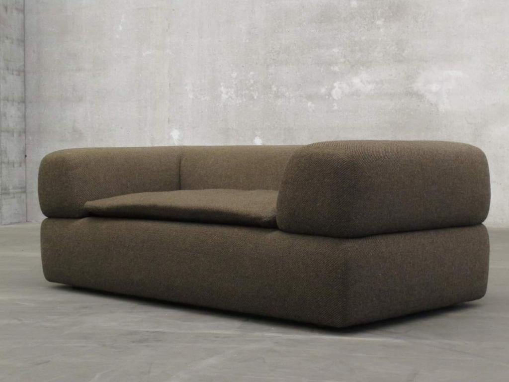 vintage SOFA 70's couch brown WOOL / tetro, Ophalen, Gebruikt, 150 tot 200 cm, Tweepersoons