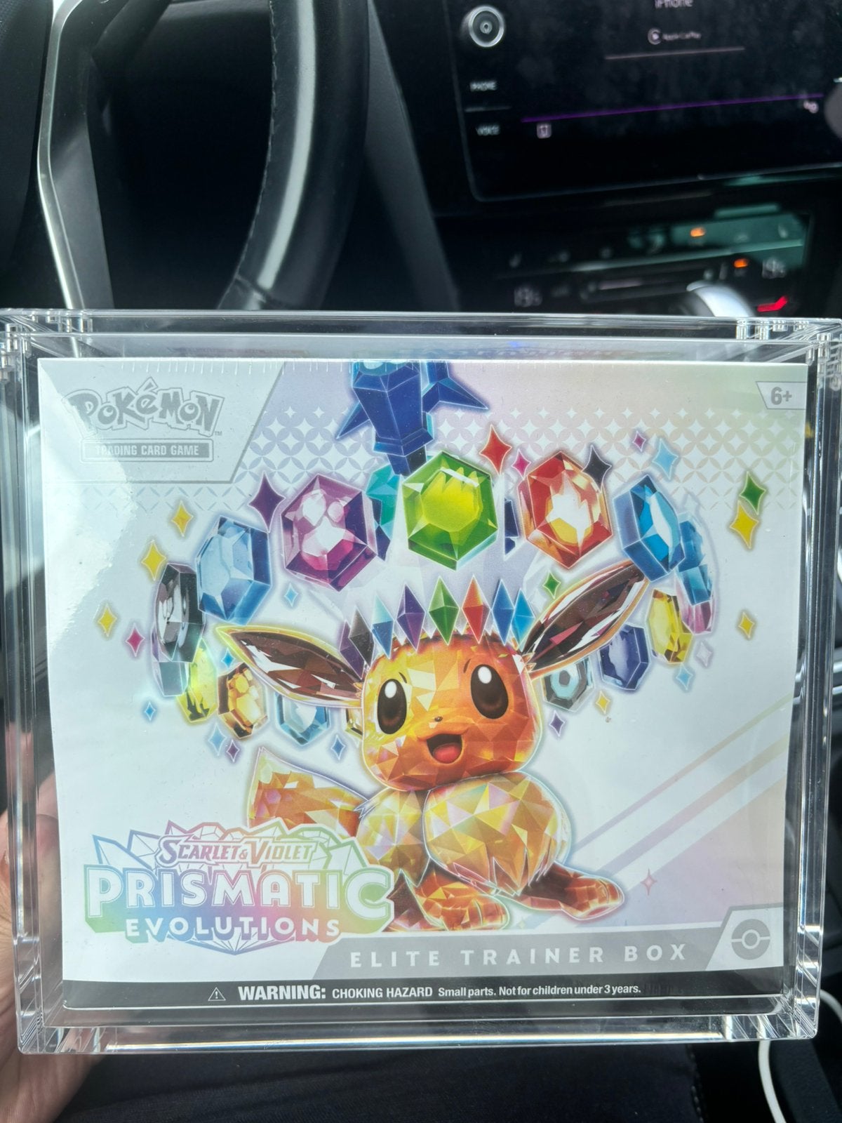 Prismatic Evolutions ETB in Acryl, Games en Spelcomputers, Spelcomputers | Nintendo 2DS en 3DS, Ophalen, Zo goed als nieuw
