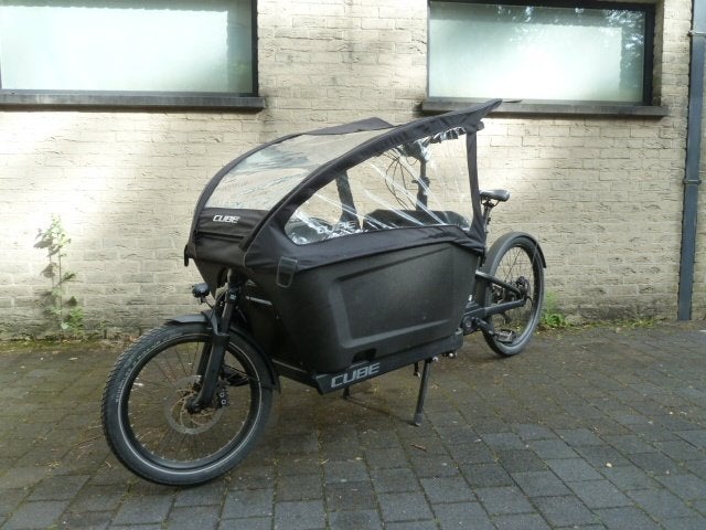 bakfiets Cube, Bosch Cargo, 2023, dubbele batterij 1000Wh, Fietsen en Brommers, Huif, Zo goed als nieuw, 2 kinderen, Schijfrem