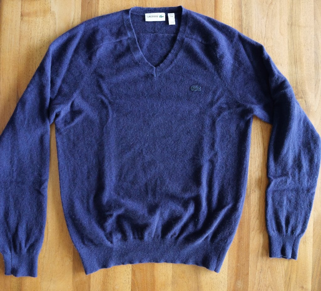 Lacoste 100% Kasjmier V-hals Trui - Maat M, Kleding | Heren, Lacoste, Nieuw, Ophalen of Verzenden, Maat 48/50 (M)