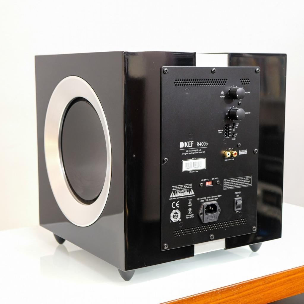 KEF subwoofer R400B 500w, Enlèvement ou Envoi, Subwoofer