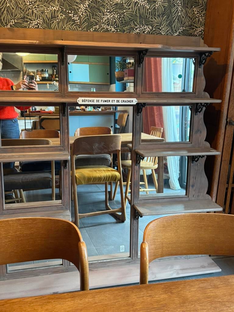 Superbe meuble haut de bar/ étagères, plaquette , miroirs, Enlèvement, Utilisé, 150 à 200 cm, 100 à 150 cm