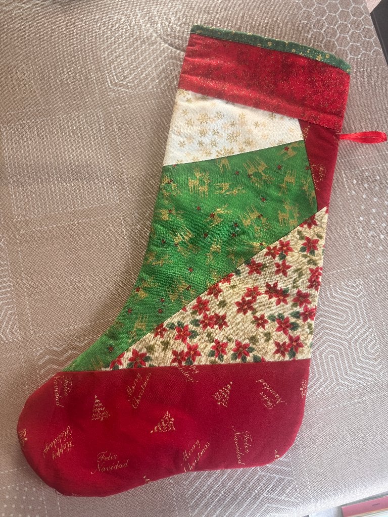 Chaussette de Noël en patchwork faite à la main, Enlèvement ou Envoi, Neuf