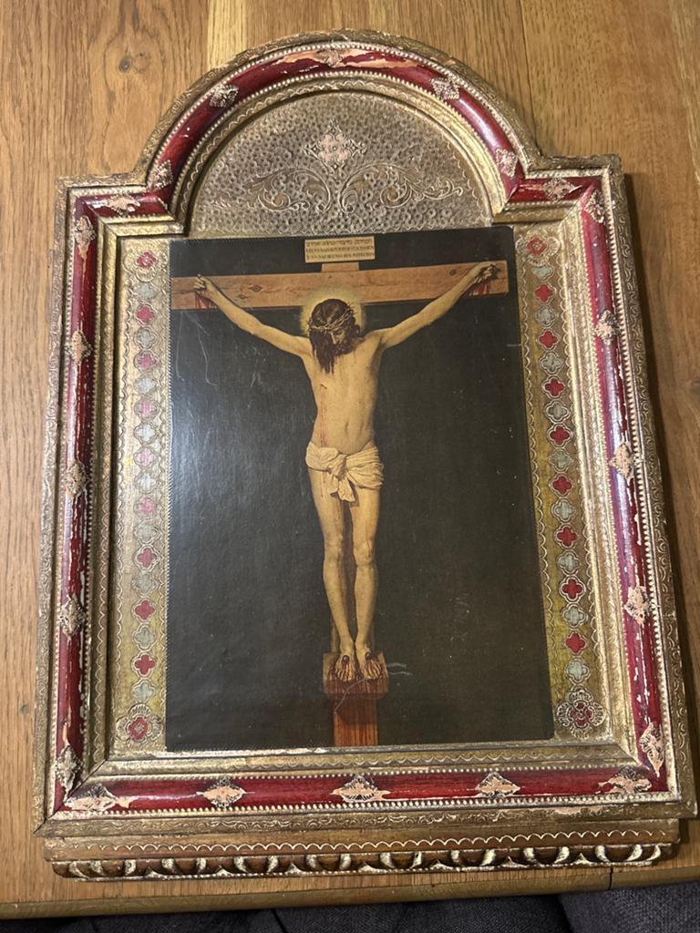 Vintage Spaans religieus wandpaneel, Antiek en Kunst, Ophalen of Verzenden
