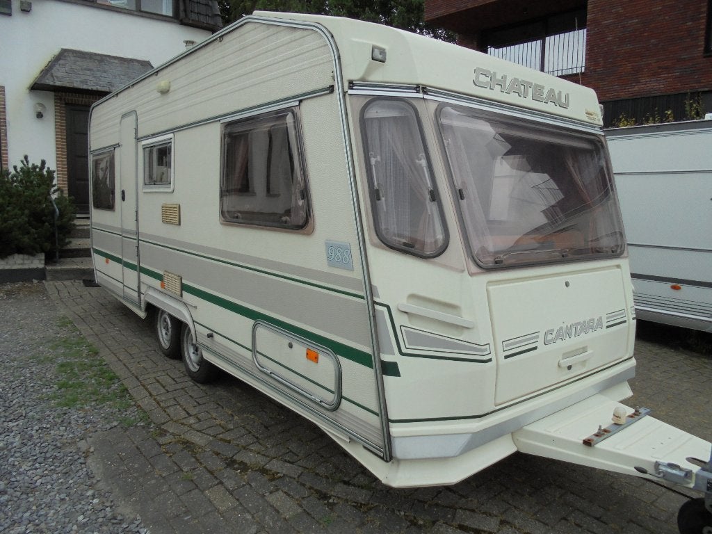 Chateau Cantara 520,11/1995,4 pers,tandemasser,luifel+vrtent, Caravans en Kamperen, Caravans, Chateau, Rondzit, Dwarsbed, Particulier