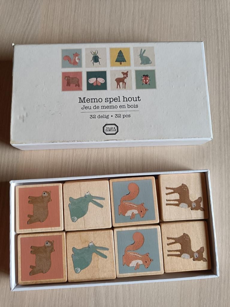 Dille en kamille houten memoryspel, Ophalen of Verzenden