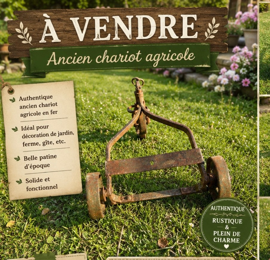 Ancien petit chariot agricole, Enlèvement