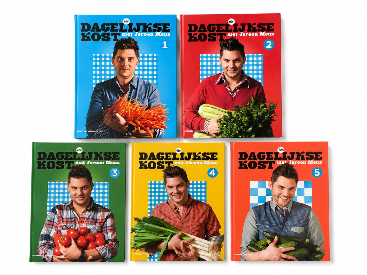 Kookboeken Dagelijkse Kost - Jeroen Meus (Deel 1 t/m 5), Enlèvement ou Envoi, Utilisé