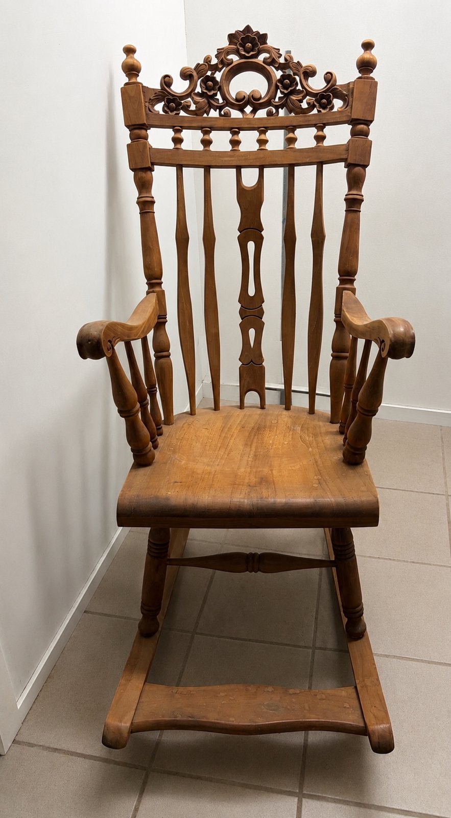 Houten schommel stoel, Antiek en Kunst, Ophalen
