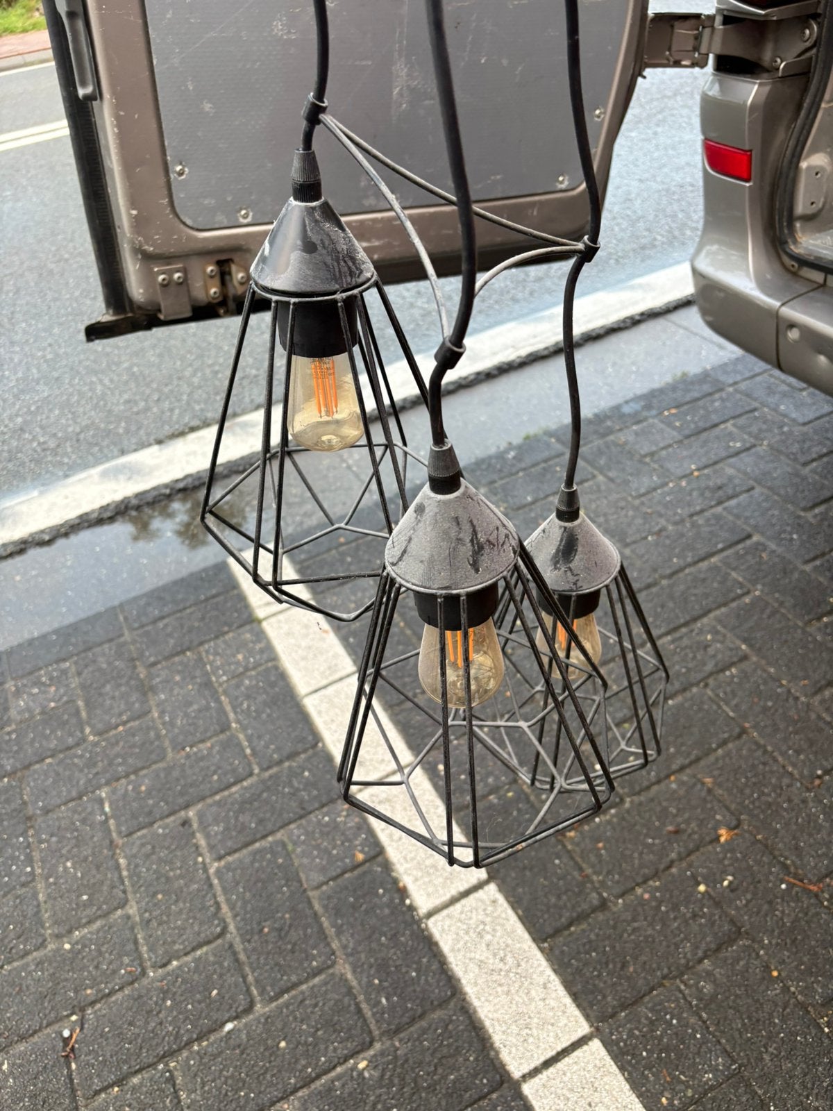 3 hanglampen, Ophalen, Zo goed als nieuw