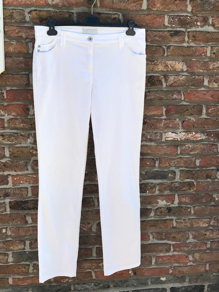 Witte broek merk Brax, Brax, Comme neuf, W30 - W32 (confection 38/40), Blanc