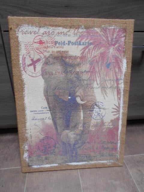 Mooi canvas Postcard print, Ophalen of Verzenden, Zo goed als nieuw, Print