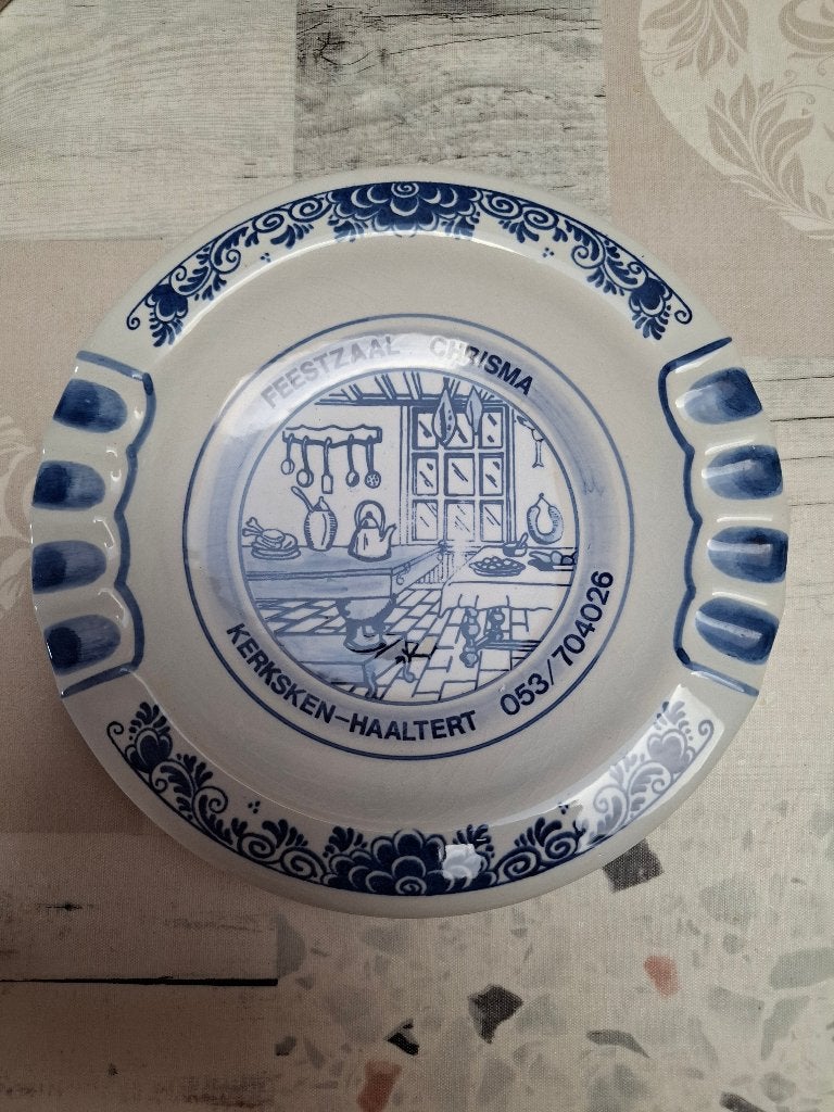 Asbak cendrier in Delfts Blauw Kerksken Haaltert (Chrisma), Enlèvement ou Envoi