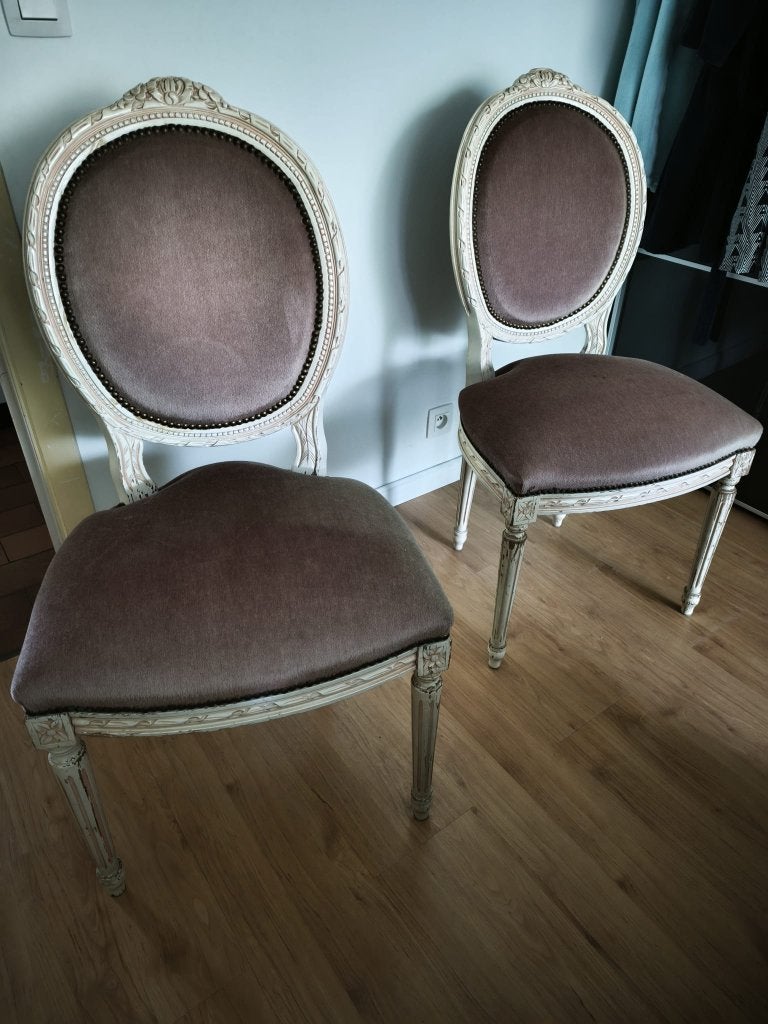 Stoelen (2), Huis en Inrichting, Ophalen, Gebruikt, Twee, Wit