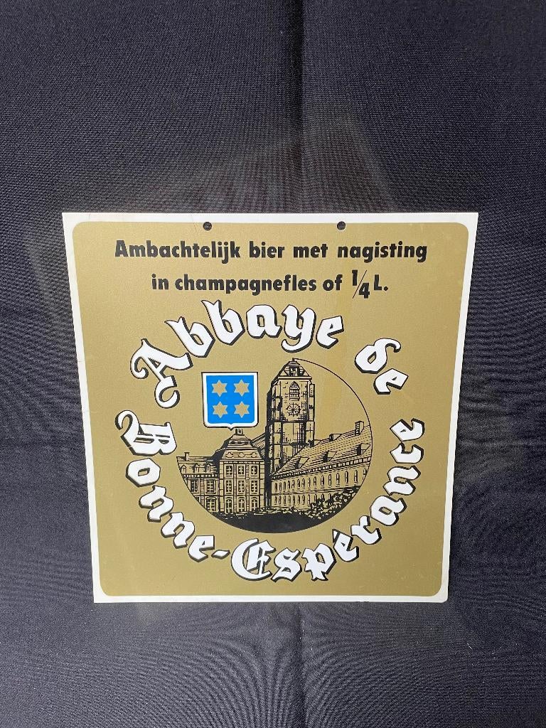 Panneau publicitaire de l'Abbaye de Bonne-Espérante, Enlèvement, Comme neuf, Panneau publicitaire