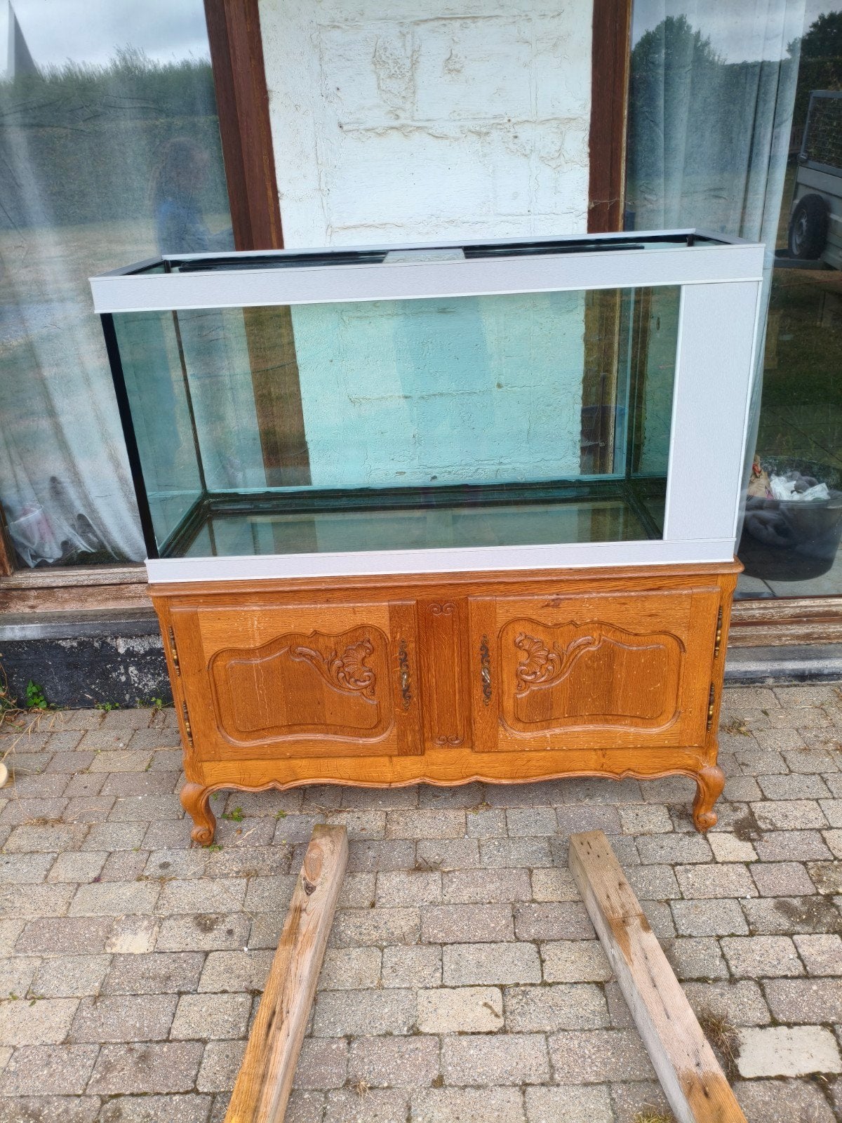 grand aquarium avec armoire, Enlèvement, Pompe, Comme neuf