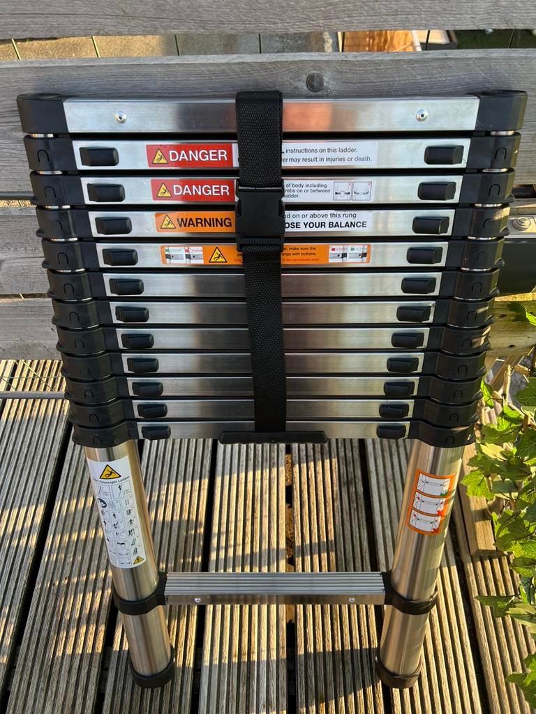 Telescopische ladder, Nieuw, Ophalen of Verzenden, Ladder, Opvouwbaar of Inschuifbaar