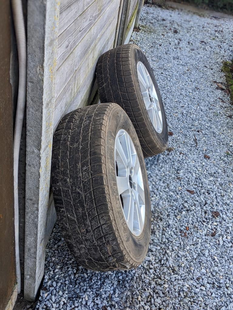 tweedehands winterbanden met velgen., Enlèvement, Pneus hiver, Jante(s)