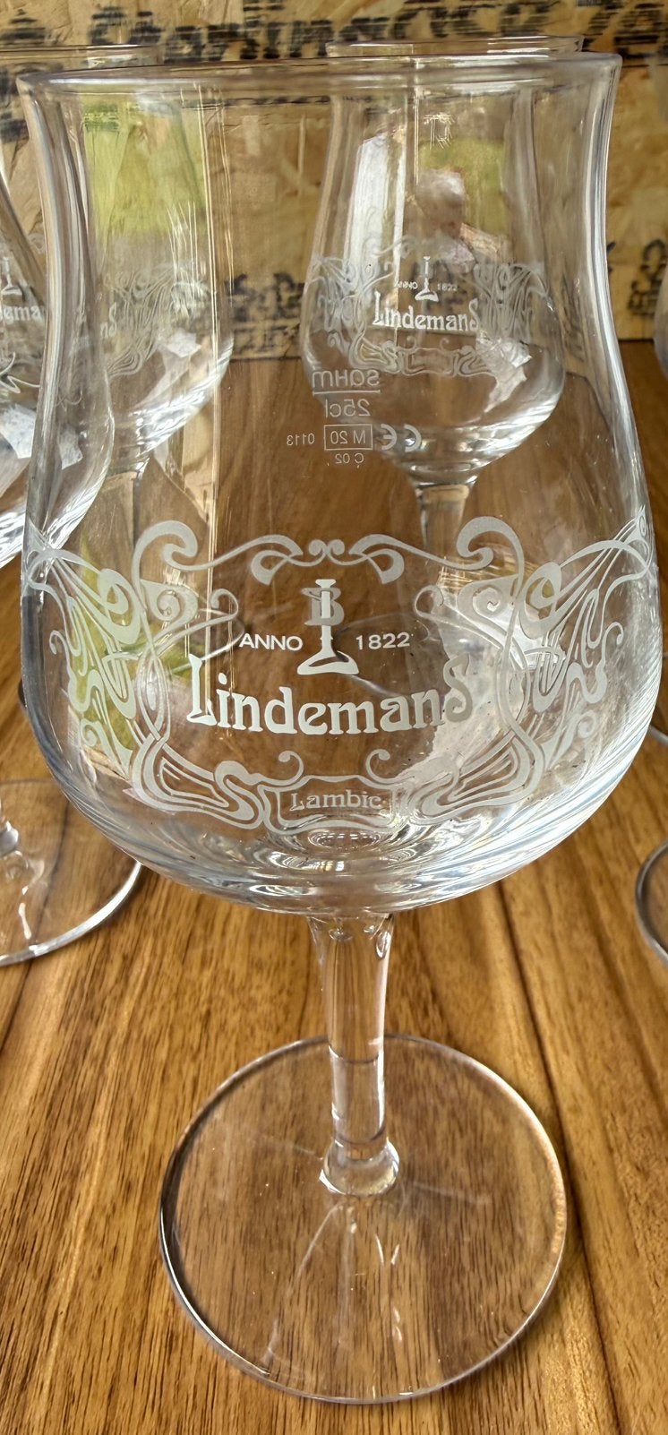 6 verres  Lindemans, Ophalen, Zo goed als nieuw