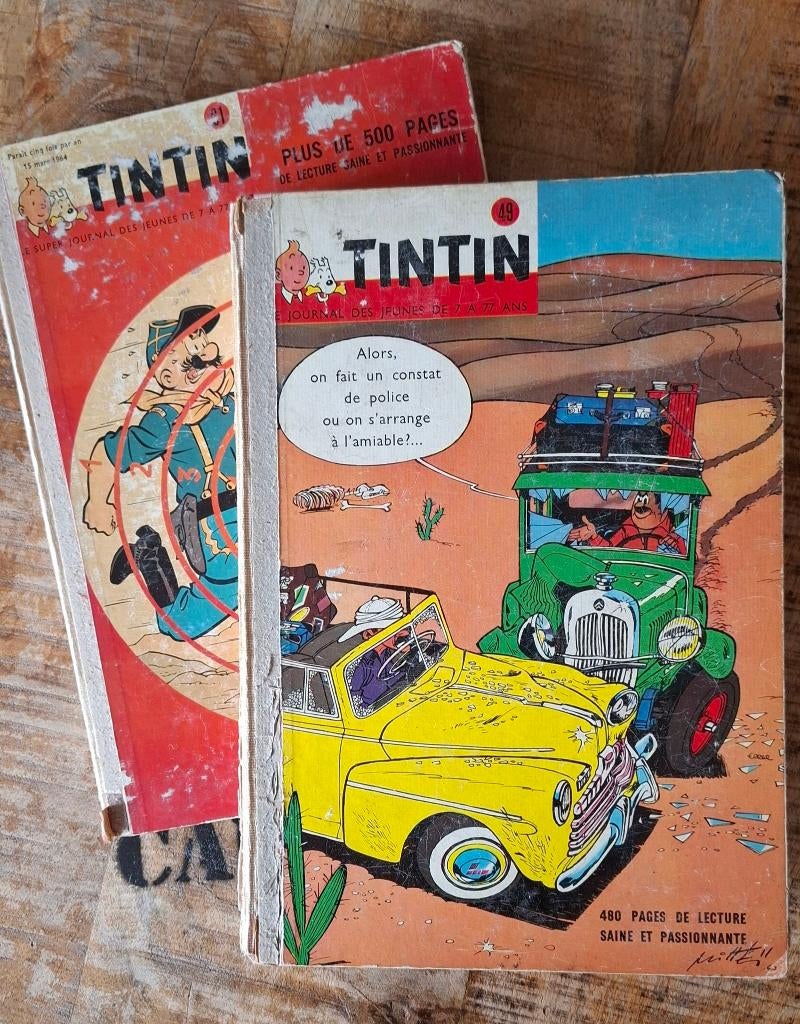 Anciens Livres Recueils Hebdomadaires Journal TINTIN 1960-2, Plusieurs BD, Enlèvement, Utilisé, Divers auteurs