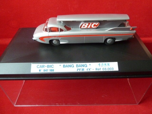 RARE, Superbe car BIC 20cm caravane publicitaire TOUR 1955., Enlèvement ou Envoi, Comme neuf, Bus ou Camion