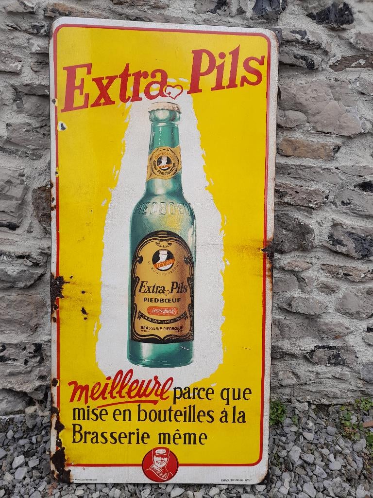 plaque émaillée, Ophalen, Gebruikt, Reclamebord