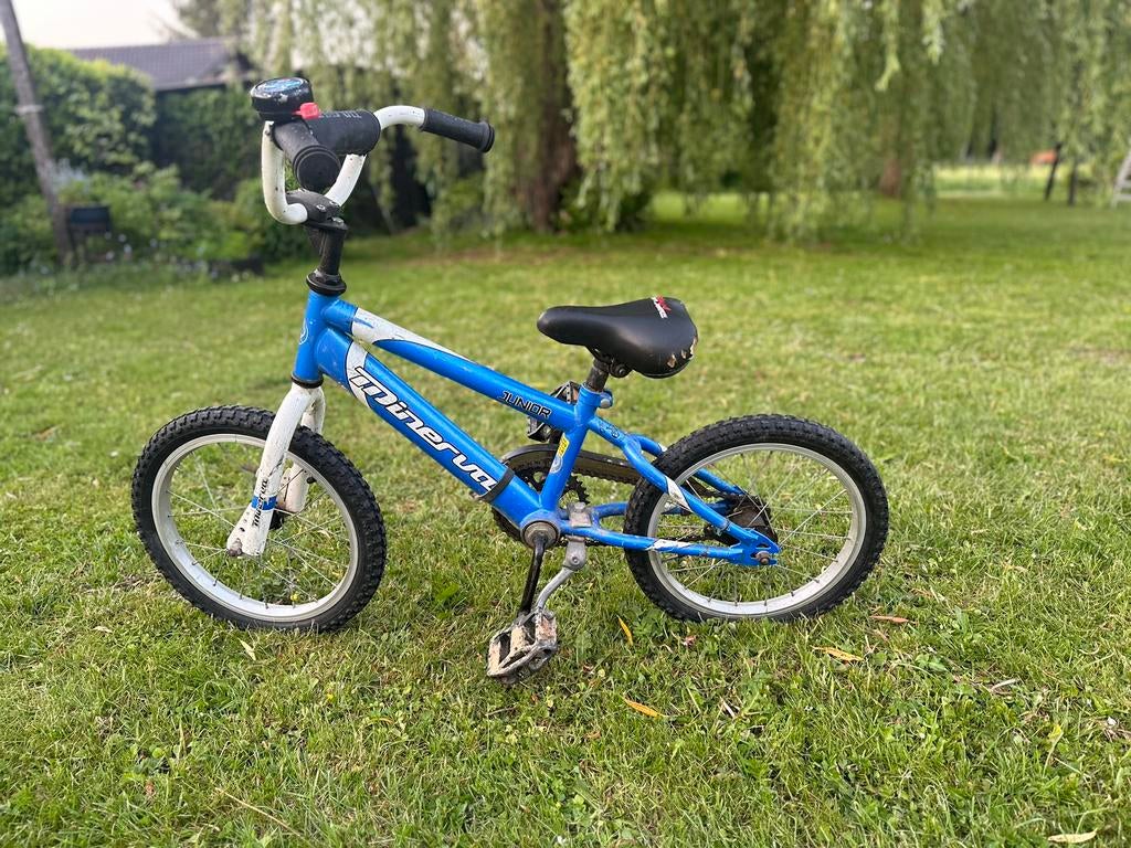 Jongensfiets minerva junior blauw, Fietsen en Brommers, Ophalen, Gebruikt